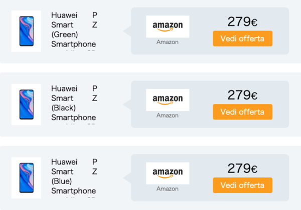 华为P Smart Z售价279欧元（约合人民币2104元）
