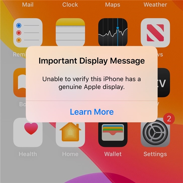 苹果欲封杀非官方配件：iPhone 11第三方换屏弹窗通知