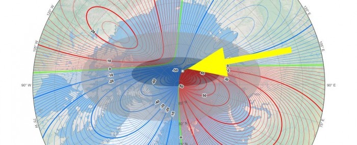 地球磁场北极继续漂移：已穿过本初子午线