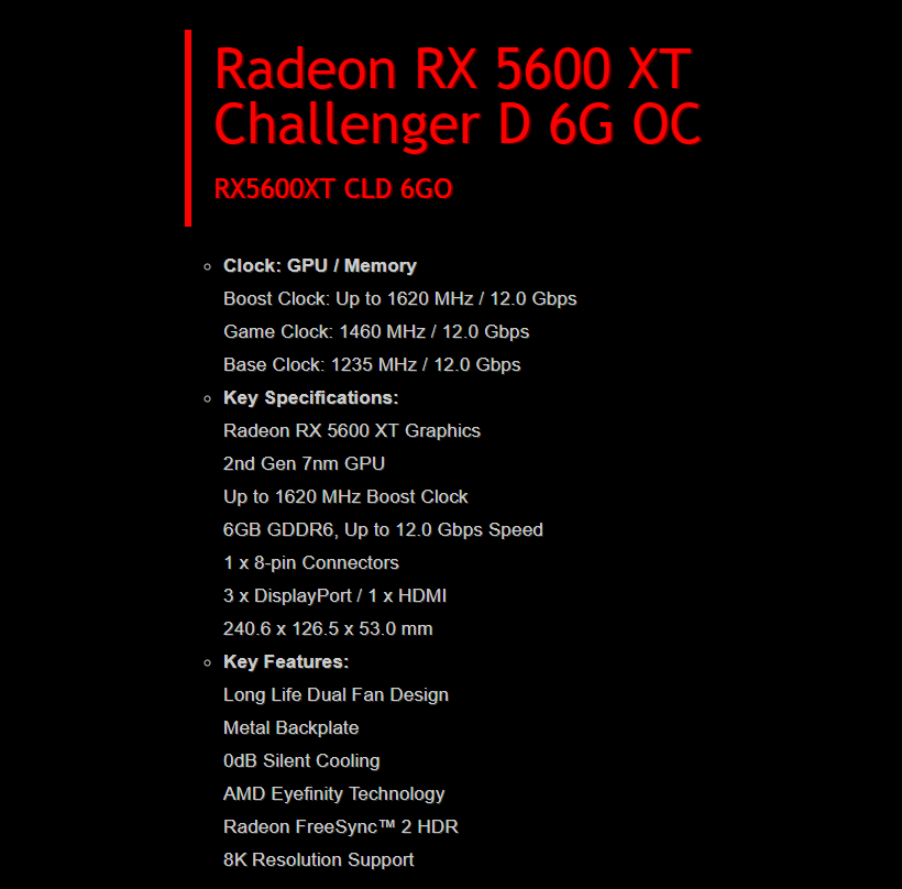 华擎偷跑AMD RX 5600 XT：2304个流处理器持平RX 5700