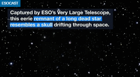 科学家捕捉到1600光年外“骷髅星云”：景象迷人