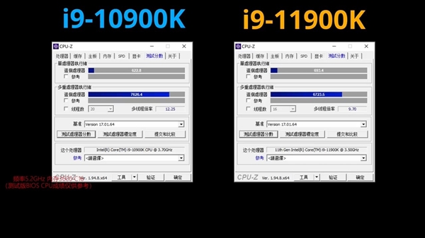 国内UP主抢先测试QS版酷睿i9-11900K：某些游戏表现弱于10代