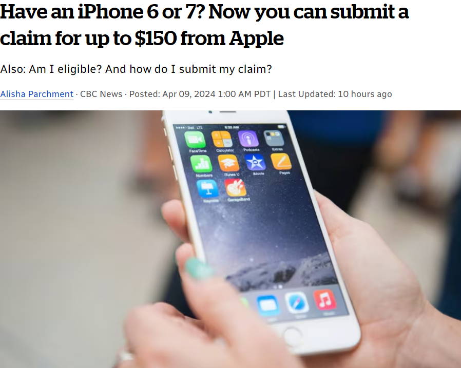 iphone赔偿（苹果公司要赔$150！大温华人几乎都有份！手把手教你一步步拿钱！）