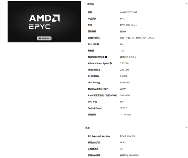 Zen 4 64核心EPYC 9534：AMD性价比、能效比的巅峰之作！