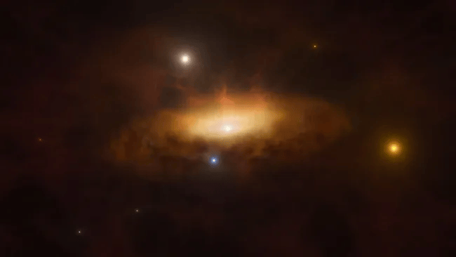 超大质量黑洞在天文学家眼前首次观测到的苏醒