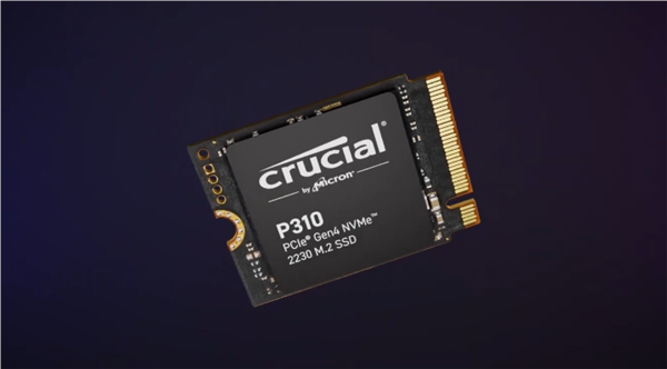 英睿达推出P310固态硬盘：美光首款M.2 2230 PCIe 4.0 SSD