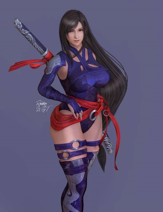 3D区博主晒蒂法全新美图：穿上其他游戏角色的衣服