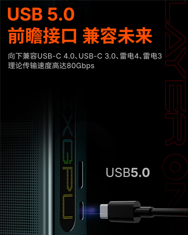 壹号本号称首发“USB 5.0接口”!其实就是USB4 v2