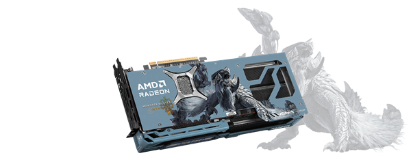 华擎推出 RX 9070 XT《怪物猎人：荒野》联名显卡：蓝色外观颜值爆表