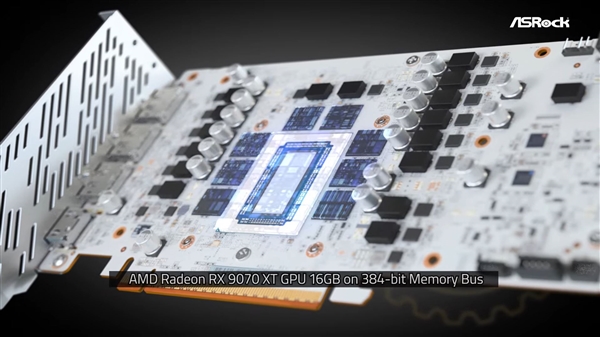 华擎顶级GPU!RX 9070 XT太极白色版发布:配备LCD显示屏