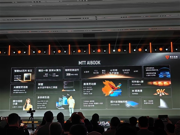 摩尔线程发布MTT AIBOOK笔记本：首发自研长江SoC！32GB+1TB售价9999元