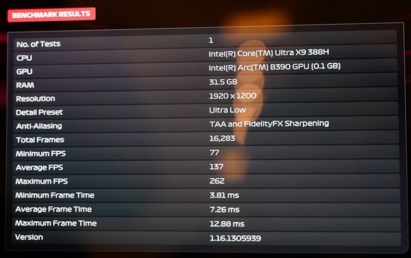 英特尔锐炫B390游戏实测 相当惊艳的游戏体验