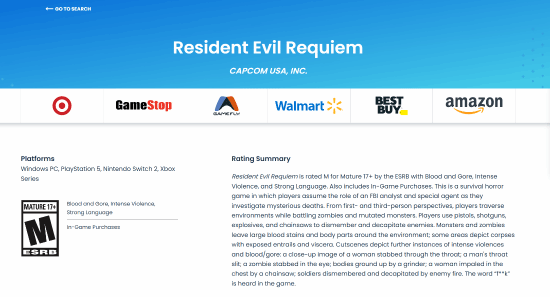 《生化危机9》ESRB评级出炉！超多大尺度细节