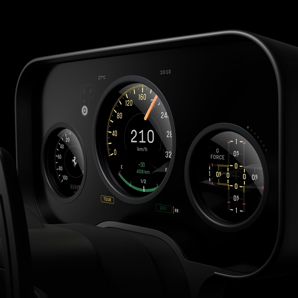 法拉利首款电动车Luce内饰公布:前Apple设计师操刀 满眼苹果风