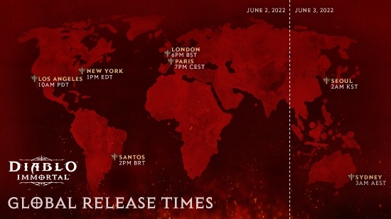 《暗黑：不朽》全球上线时间表公布：最快下周就能玩、已开放预载