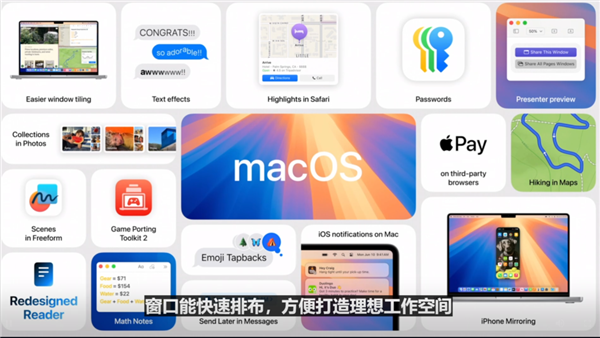 苹果新版MacOS发布：支持iPhone镜像 “多屏协同”来了