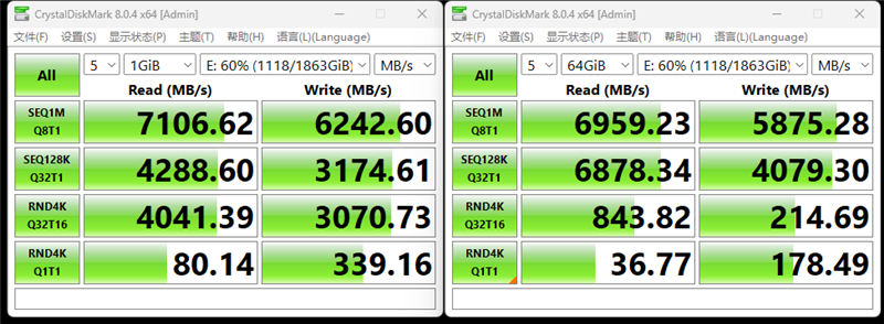 长江存储致态Ti600 2TB SSD全盘测试：80%填充后4K随机读写很稳定