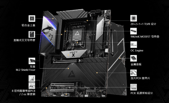 微星Z890系列主板上市：共7款型号、内存可超频至9600+ MT/s