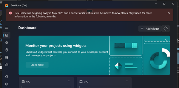 从未正式发布:Win11 Dev Home被曝于5月下线!