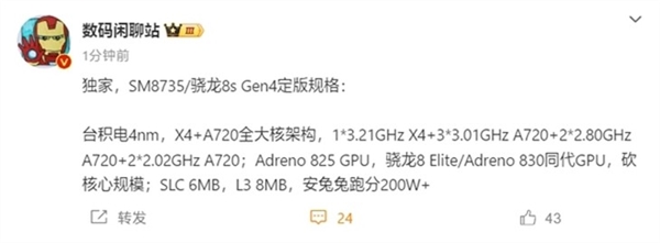 REDMI首发!骁龙8s Gen4前瞻:高通又一款旗舰大作