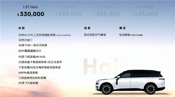 33万起 吉利系大型SUV领克900开启预售：全系标配天地尾门