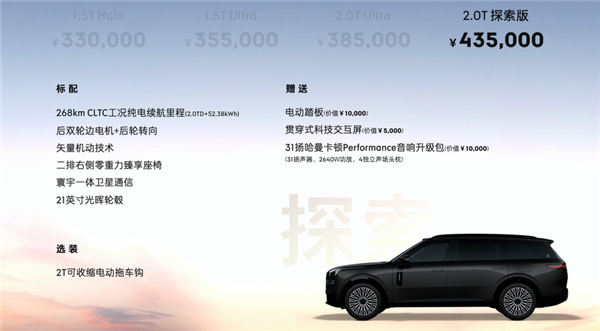 33万起 吉利系大型SUV领克900开启预售：全系标配天地尾门