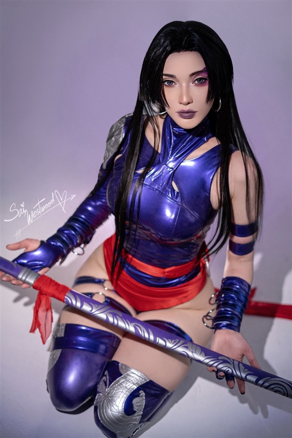 《漫威争锋》灵蝶超美COS 完美曲线让人一览无遗